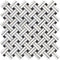 Oriental White Stanza w/ Black Dots Mosaic Tile